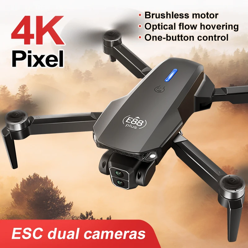 Nouveau drone quadrirotor E88  - Drone Gimbal Brushless avis et prix